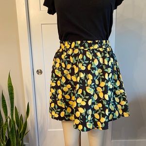 Kling lemon print skirt